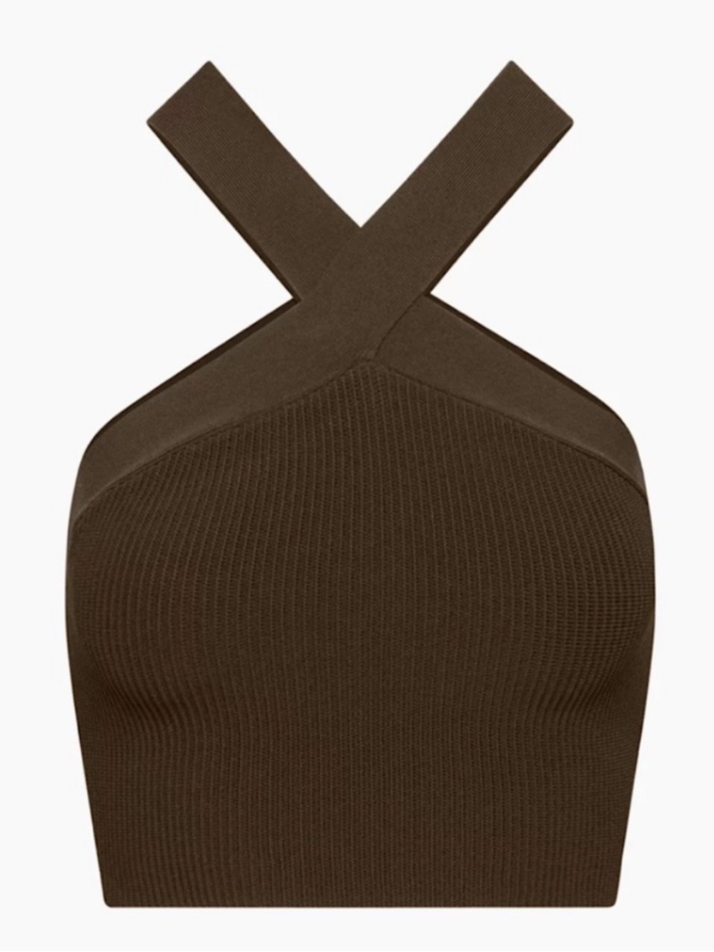 BABATON SCULPT KNIT CRISS CROSS CROPPED TANK